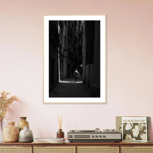 Barri Gòtic i Barcelona | Premium plakat | Treramme - DanielfotoA1 (59.4 x 84.1 cm)Premium plakat i matt papir -