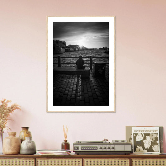 Solnedgang ved Fisketorget i Bergen | Premium plakat | Treramme - DanielfotoUten ramme21x29.7 cm / 8x12"