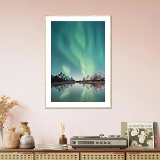 Nordlys – Aurora Borealis | Premium plakat | Treramme - DanielfotoPremium plakat i matt papir med trerammeTreramme21x29.7 cm / 8x12"