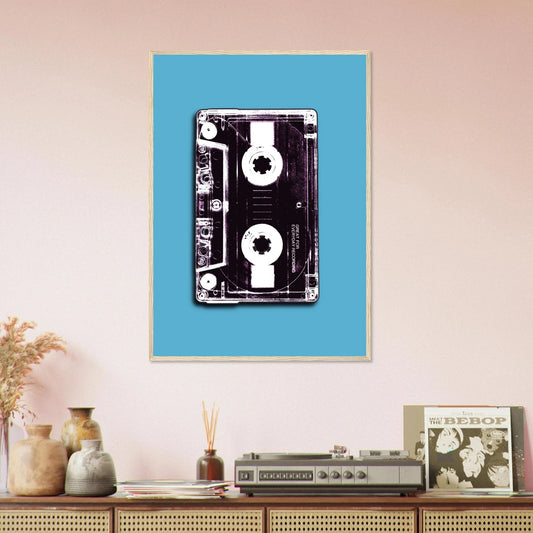 Retro kassett | 80‑talls vintage musikk veggkunst | Premium plakat | Treramme - DanielfotoUten rammeA1 (59.4 x 84.1 cm)