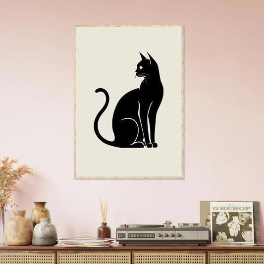 Svart katt silhuett | Premium plakat | Treramme - DanielfotoUten ramme21x29.7 cm / 8x12"