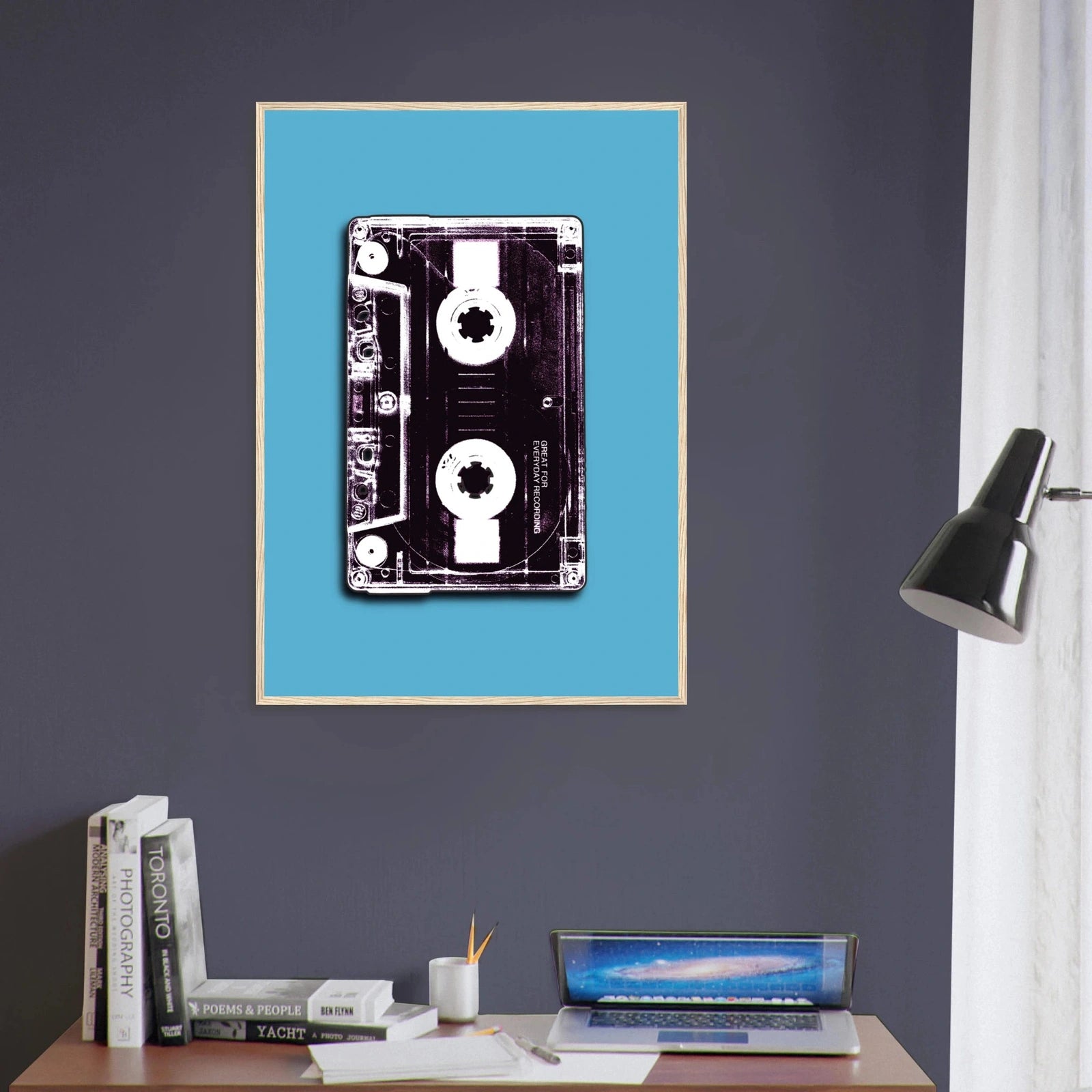 Retro kassett | 80‑talls vintage musikk veggkunst | Premium plakat | Treramme - DanielfotoUten rammeA1 (59.4 x 84.1 cm)