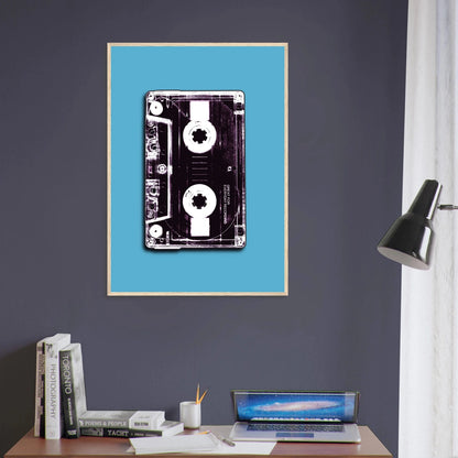 Retro kassett | 80‑talls vintage musikk veggkunst | Premium plakat | Treramme - DanielfotoUten rammeA1 (59.4 x 84.1 cm)