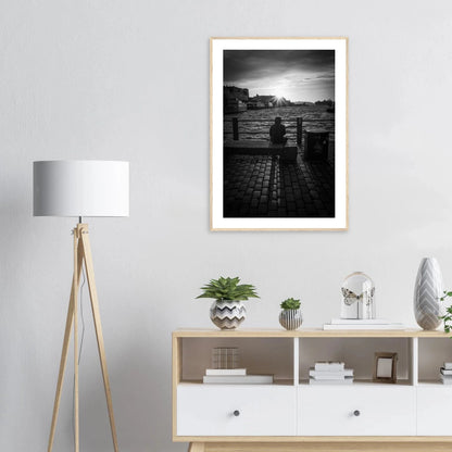 Solnedgang ved Fisketorget i Bergen | Premium plakat | Treramme - DanielfotoUten ramme21x29.7 cm / 8x12"