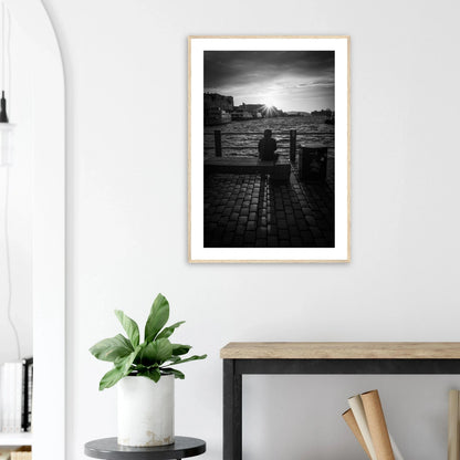 Solnedgang ved Fisketorget i Bergen | Premium plakat | Treramme - DanielfotoUten ramme21x29.7 cm / 8x12"