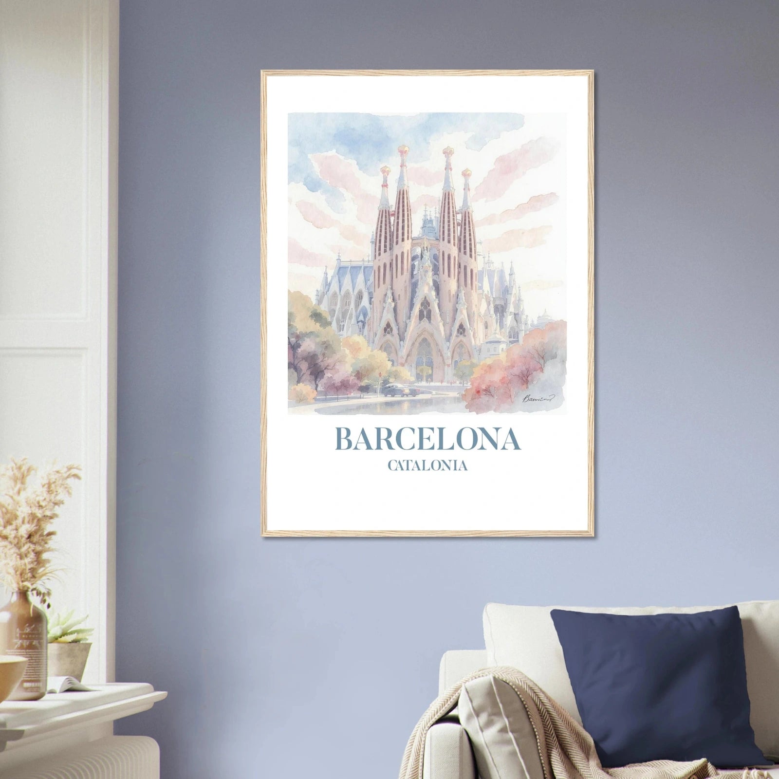 Barcelona | Premium plakat | Treramme - DanielfotoPremium plakat i matt papir med trerammeHvit ramme21x29.7 cm / 8x12"
