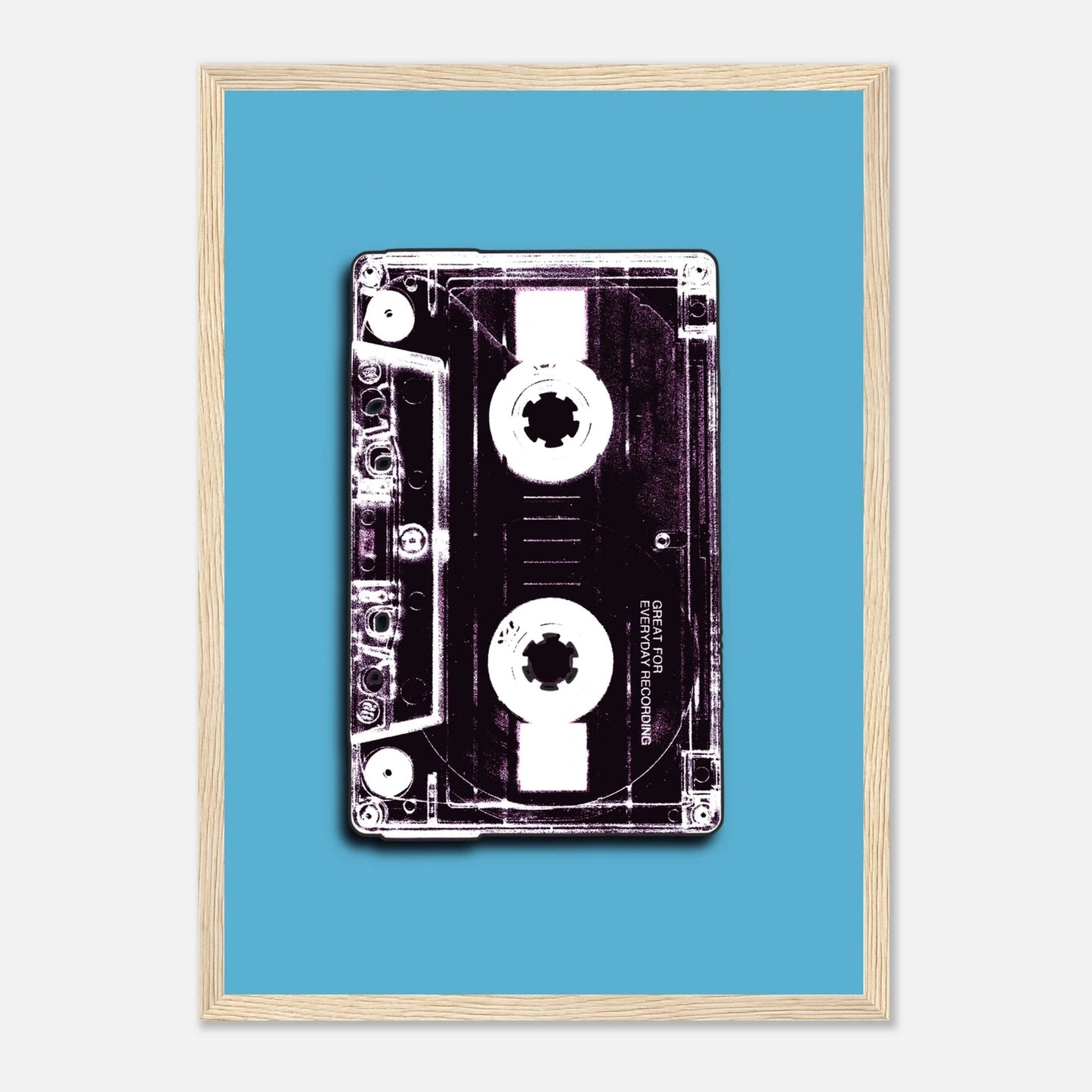 Retro kassett | 80‑talls vintage musikk veggkunst | Premium plakat | Treramme - DanielfotoTrerammeA3 (29.7 x 42 cm)