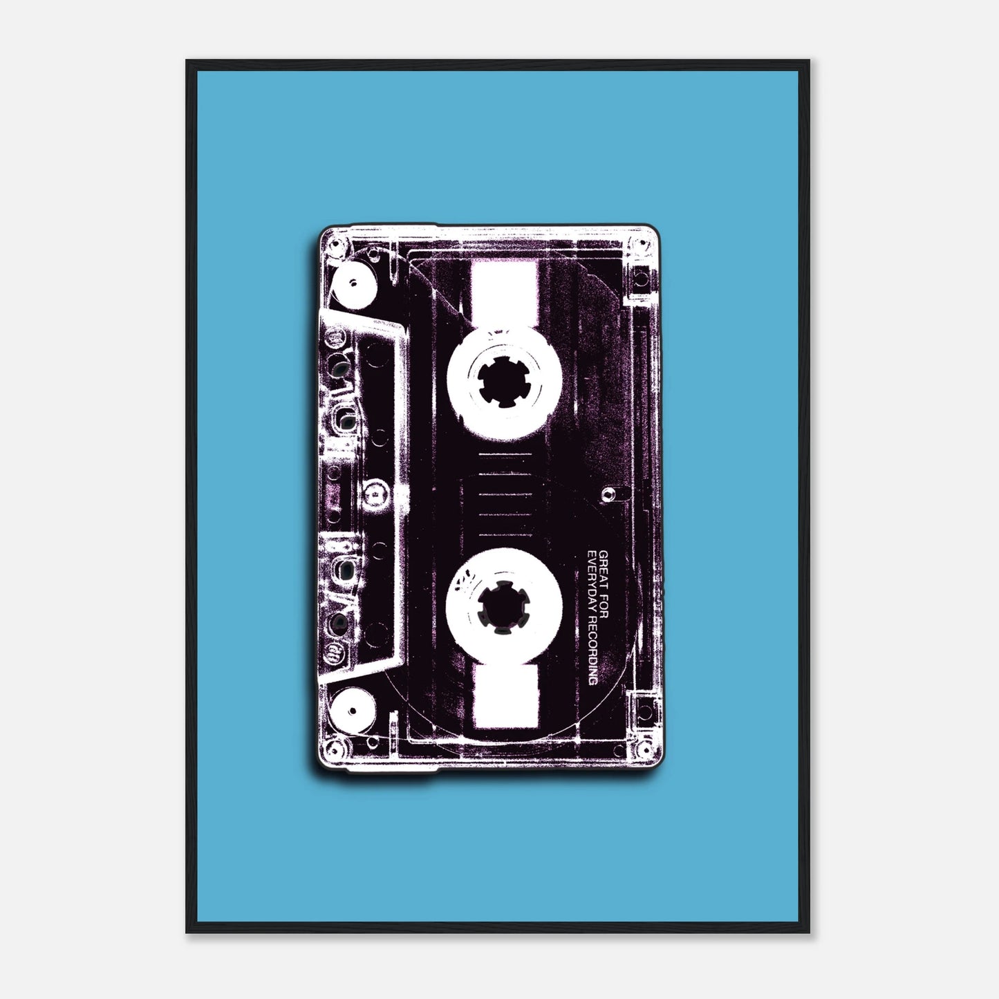 Retro kassett | 80‑talls vintage musikk veggkunst | Premium plakat | Treramme - DanielfotoSvart rammeA1 (59.4 x 84.1 cm)