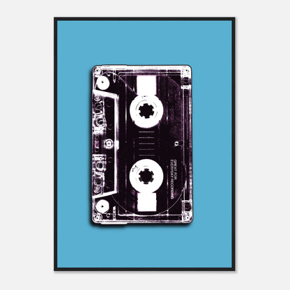 Retro kassett | 80‑talls vintage musikk veggkunst | Premium plakat | Treramme - DanielfotoSvart rammeA1 (59.4 x 84.1 cm)