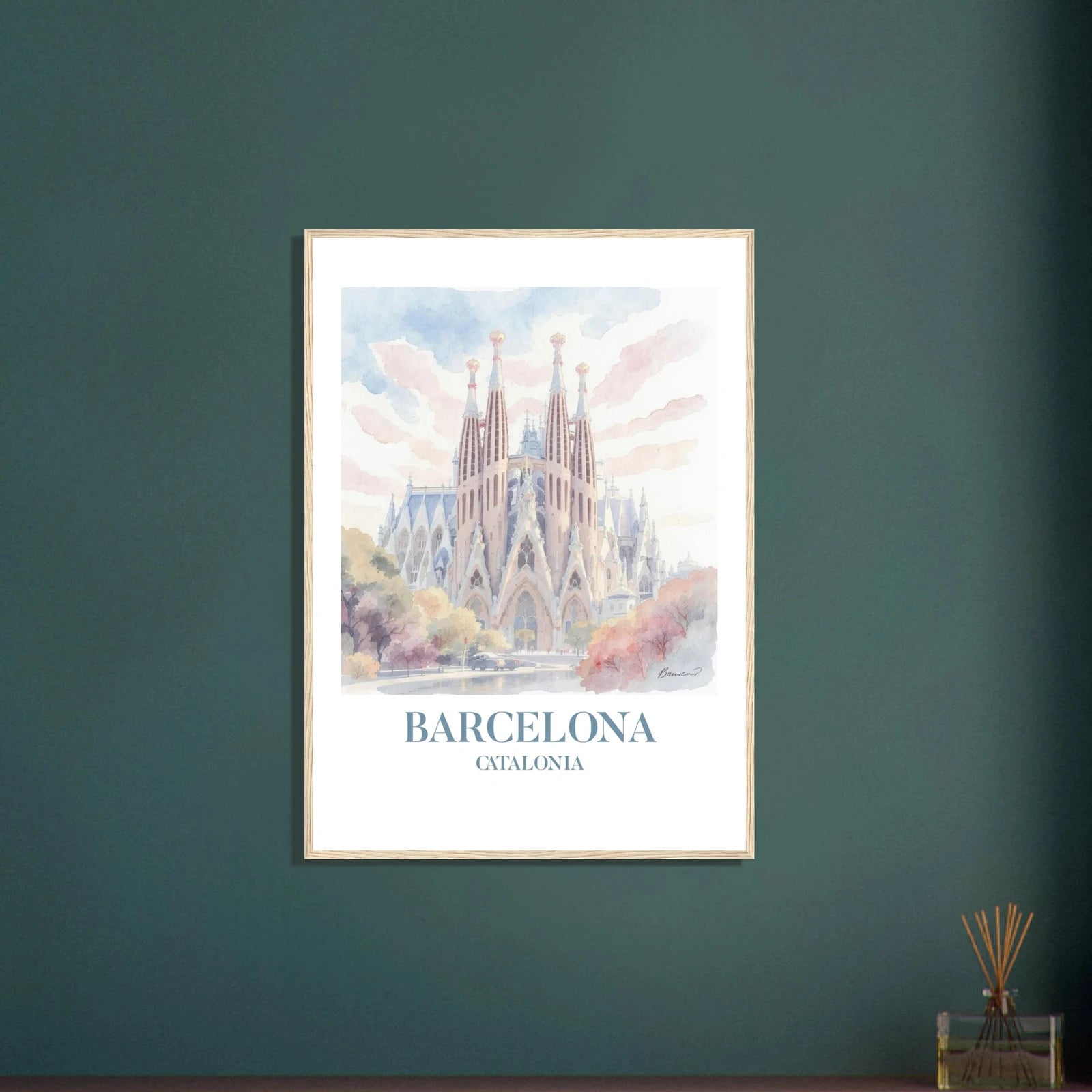 Barcelona | Premium plakat | Treramme - DanielfotoPremium plakat i matt papir med trerammeHvit ramme21x29.7 cm / 8x12"