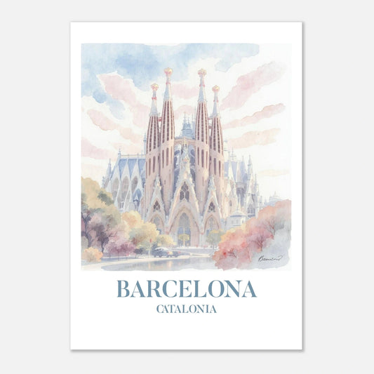 Barcelona | Premium plakat | Treramme - DanielfotoUten ramme21x29.7 cm / 8x12"