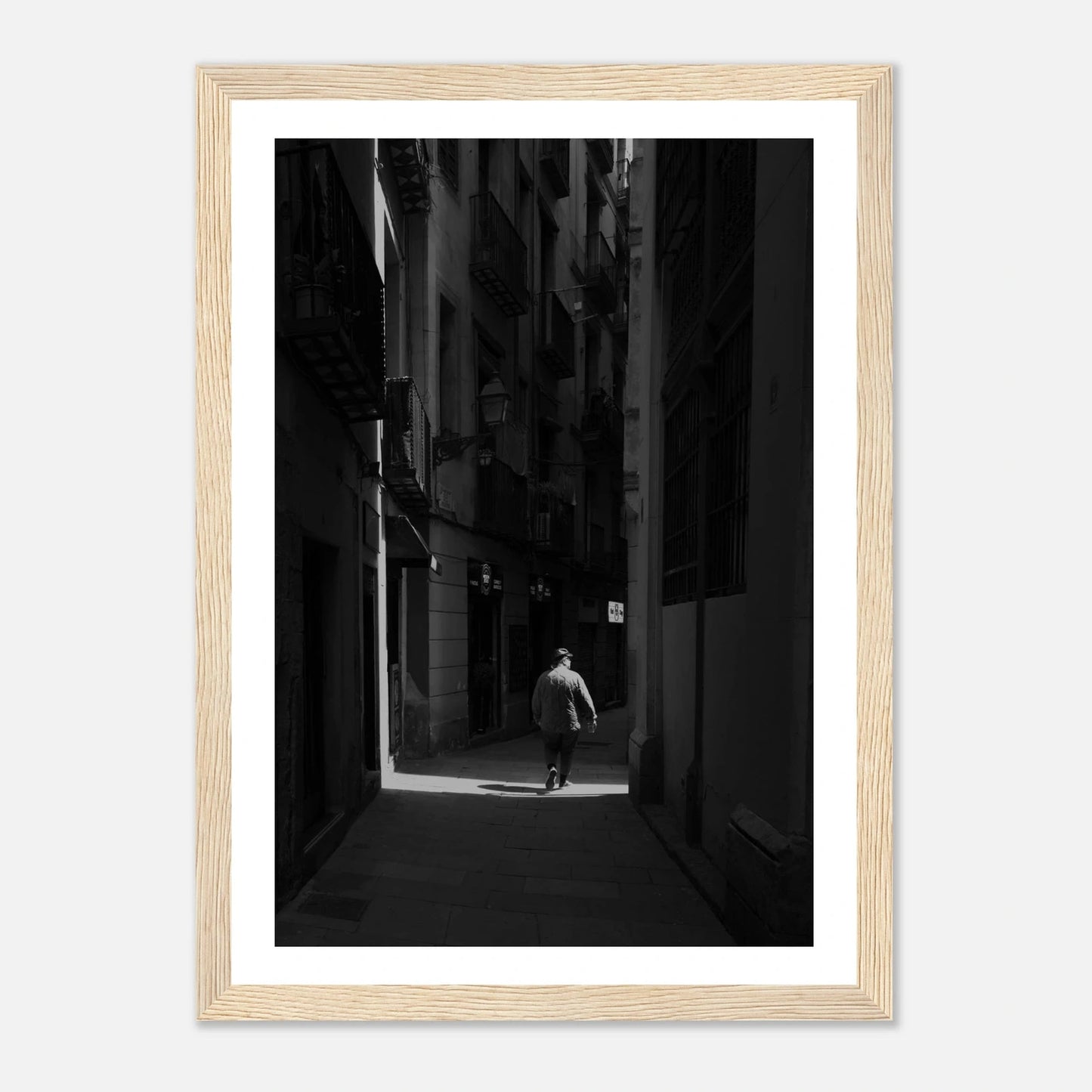 Barri Gòtic i Barcelona | Premium plakat | Treramme - DanielfotoA1 (59.4 x 84.1 cm)Premium plakat i matt papir - 