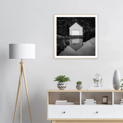 Naust på Øygarden | Premium plakat | Treramme - Danielfoto40x40 cm / 16x16″Premium plakat i matt papir - 