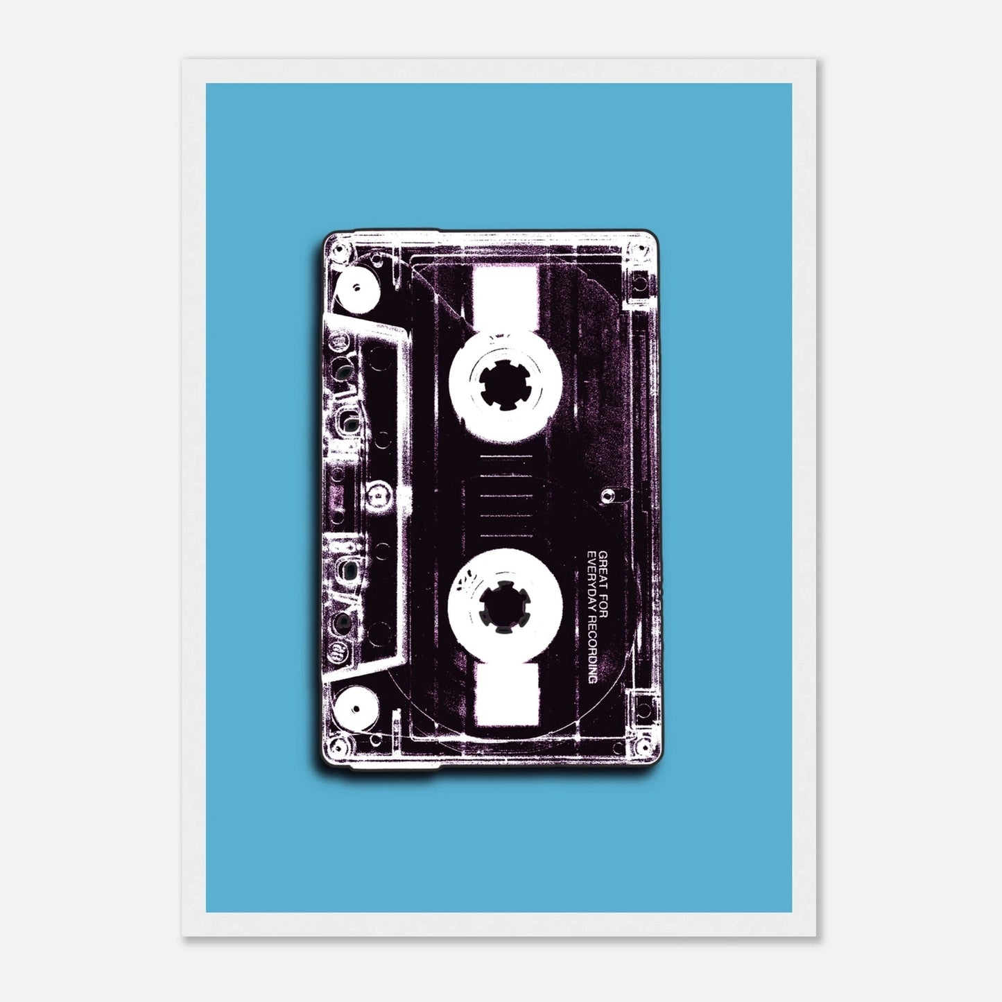 Retro kassett | 80‑talls vintage musikk veggkunst | Premium plakat | Treramme - DanielfotoHvit rammeA3 (29.7 x 42 cm)