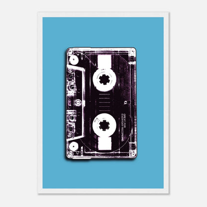 Retro kassett | 80‑talls vintage musikk veggkunst | Premium plakat | Treramme - DanielfotoHvit rammeA3 (29.7 x 42 cm)