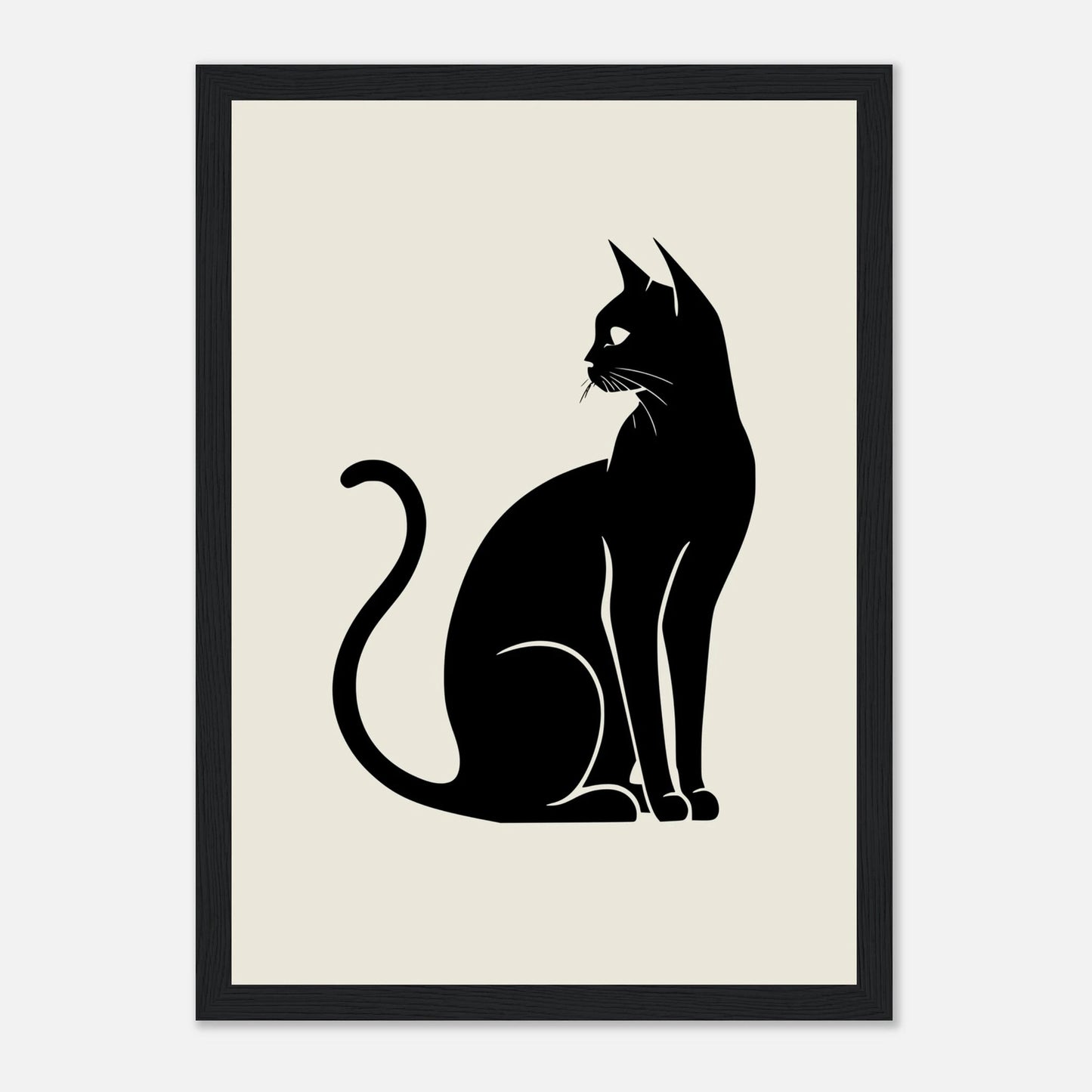Svart katt silhuett | Premium plakat | Treramme - DanielfotoSvart ramme21x29.7 cm / 8x12"