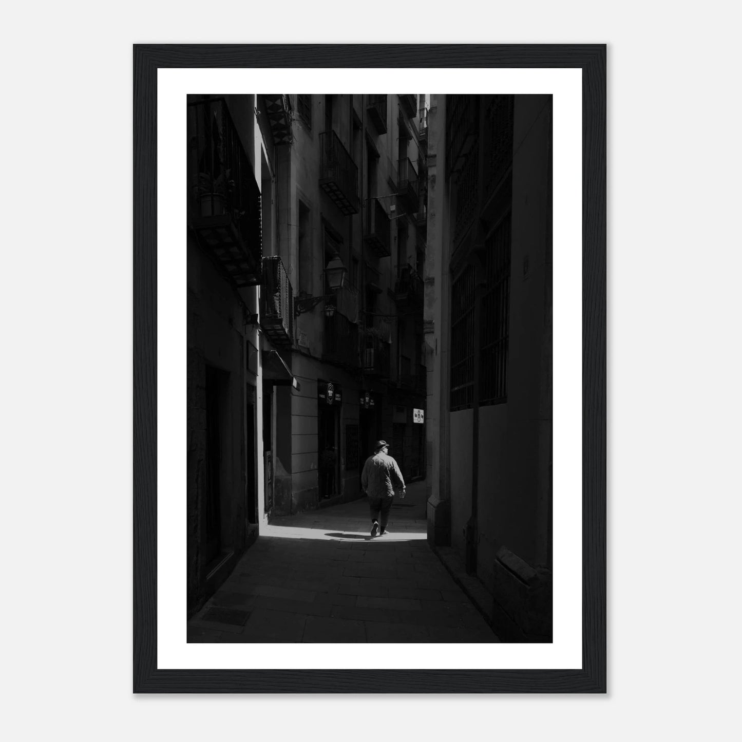 Barri Gòtic i Barcelona | Premium plakat | Treramme - DanielfotoA1 (59.4 x 84.1 cm)Premium plakat i matt papir - 