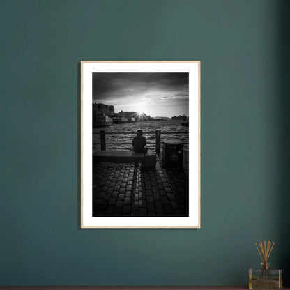 Solnedgang ved Fisketorget i Bergen | Premium plakat | Treramme - DanielfotoUten ramme21x29.7 cm / 8x12"