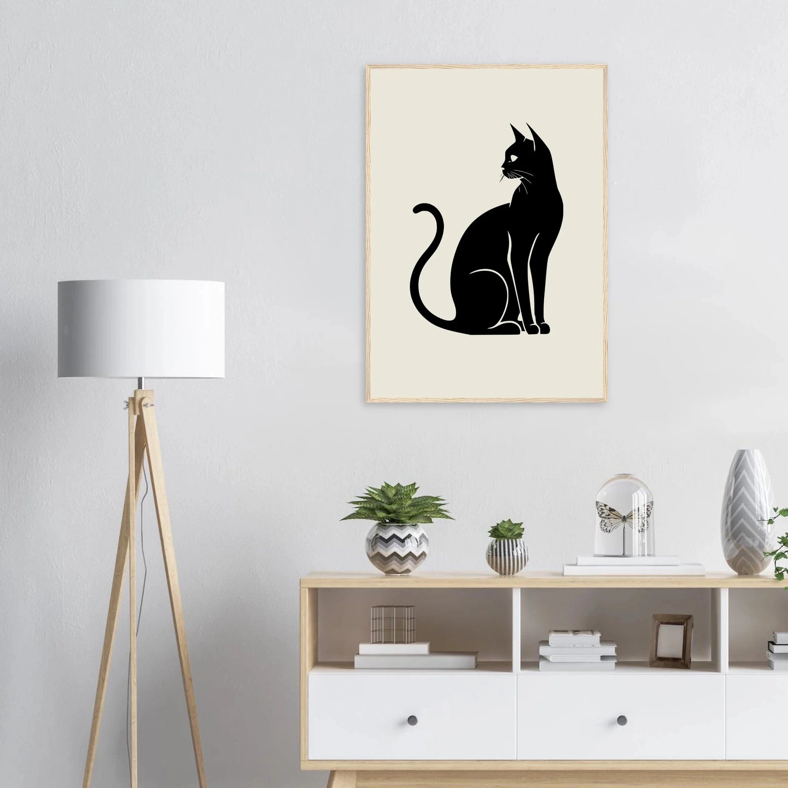 Svart katt silhuett | Premium plakat | Treramme - DanielfotoUten ramme21x29.7 cm / 8x12"