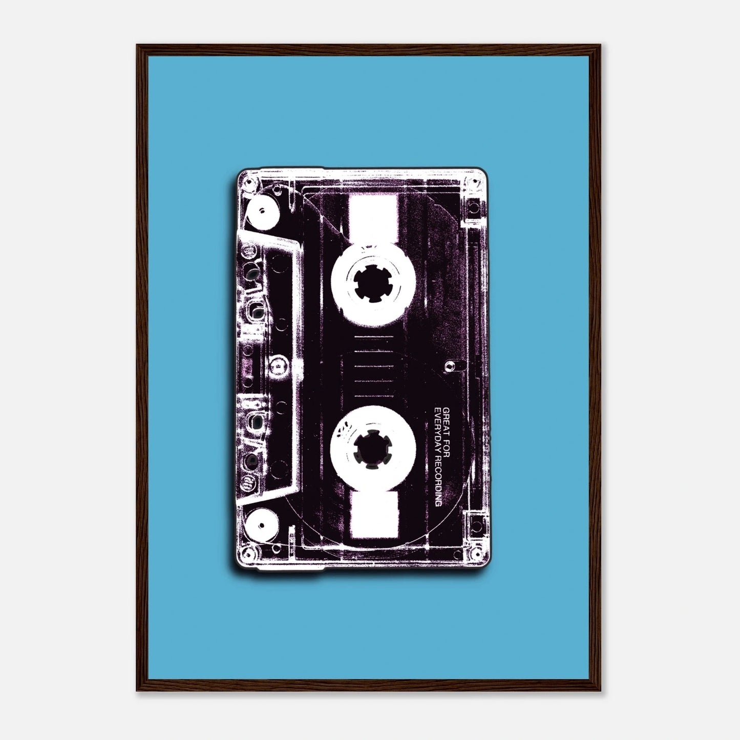 Retro kassett | 80‑talls vintage musikk veggkunst | Premium plakat | Treramme - DanielfotoMørk trerammeA2 (42 x 59.4 cm)