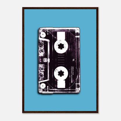Retro kassett | 80‑talls vintage musikk veggkunst | Premium plakat | Treramme - DanielfotoMørk trerammeA2 (42 x 59.4 cm)