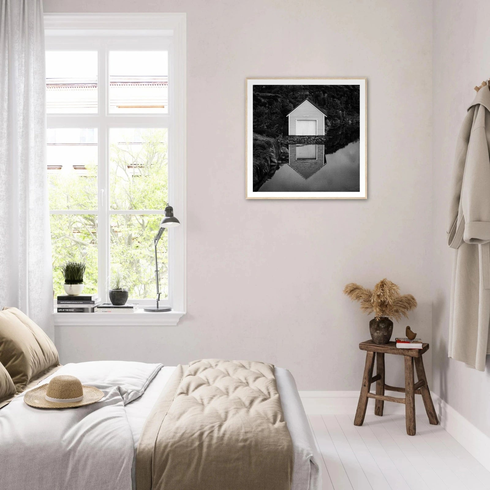 Naust på Øygarden | Premium plakat | Treramme - Danielfoto40x40 cm / 16x16″Premium plakat i matt papir - 