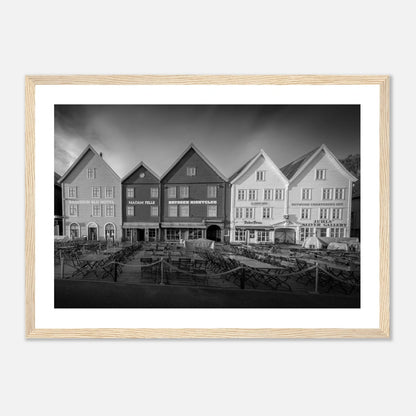 Bryggen i Bergen | Premium plakat | Treramme - Danielfoto21x29.7 cm / 8x12"Treramme