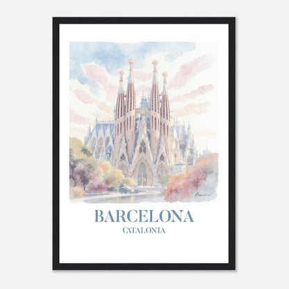 Barcelona | Premium plakat | Treramme - DanielfotoPremium plakat i matt papir med trerammeMørk treramme21x29.7 cm / 8x12"