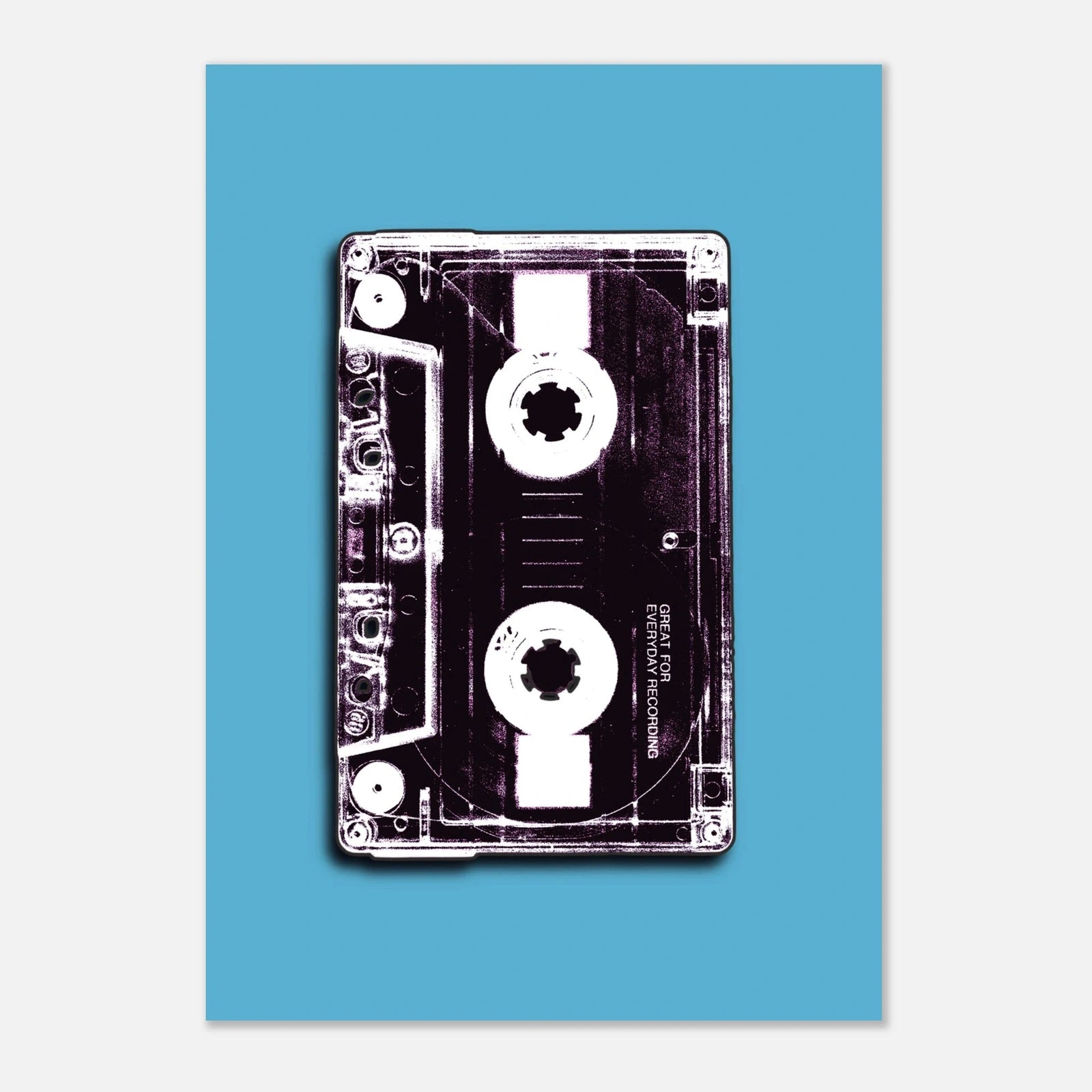 Retro kassett | 80‑talls vintage musikk veggkunst | Premium plakat | Treramme - DanielfotoUten ramme21x29.7 cm / 8x12"