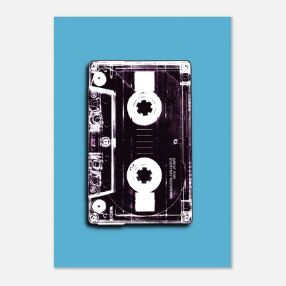 Retro kassett | 80‑talls vintage musikk veggkunst | Premium plakat | Treramme - DanielfotoUten ramme21x29.7 cm / 8x12"