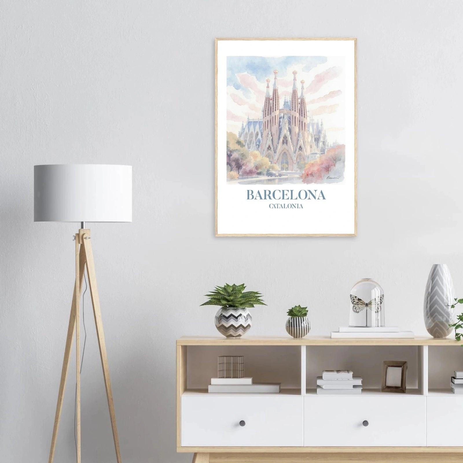 Barcelona | Premium plakat | Treramme - DanielfotoPremium plakat i matt papir med trerammeHvit ramme21x29.7 cm / 8x12"