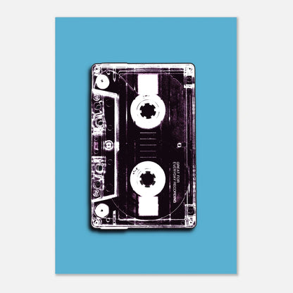 Retro kassett | 80‑talls vintage musikk veggkunst | Premium plakat | Treramme - DanielfotoUten rammeA2 (42 x 59.4 cm)