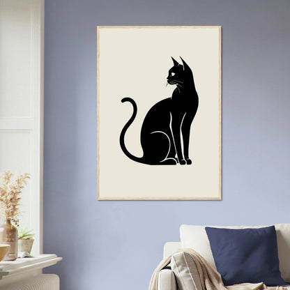 Svart katt silhuett | Premium plakat | Treramme - DanielfotoUten ramme21x29.7 cm / 8x12"
