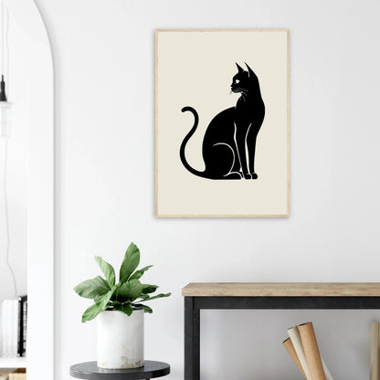 Svart katt silhuett | Premium plakat | Treramme - DanielfotoUten ramme21x29.7 cm / 8x12"