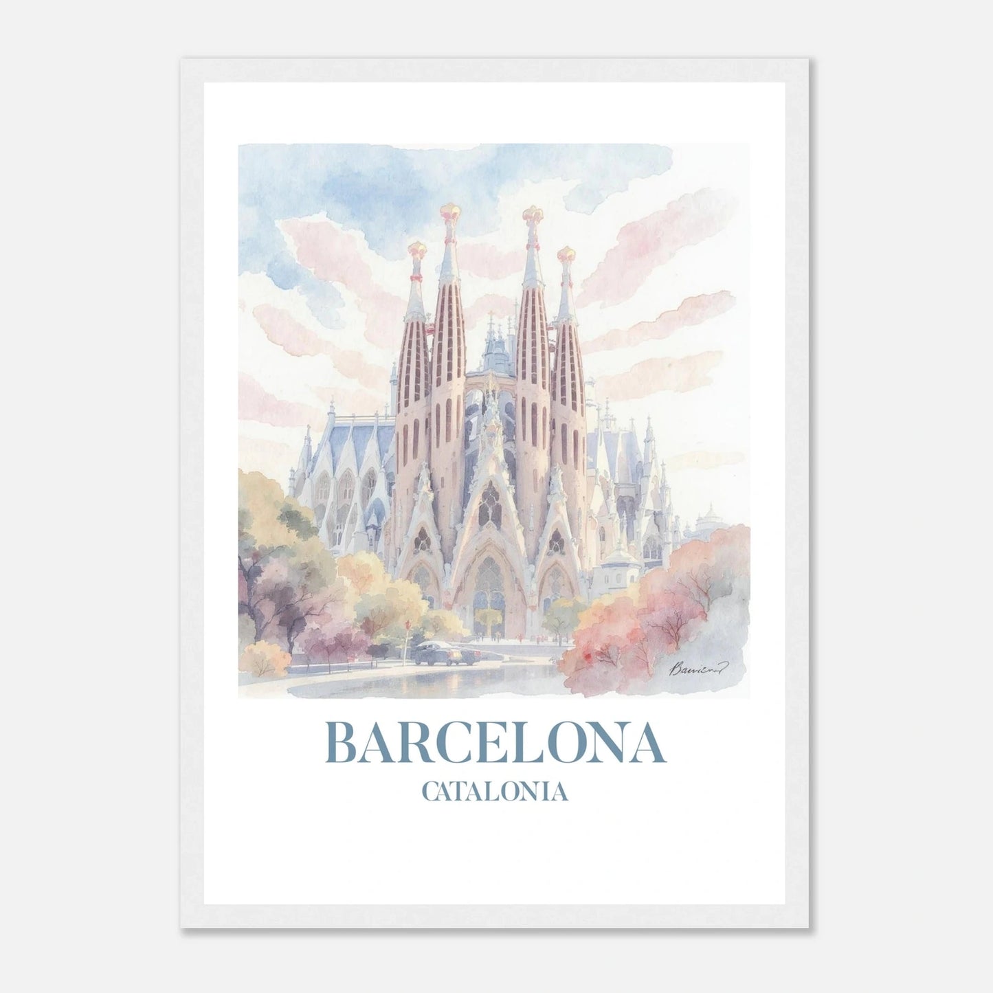 Barcelona | Premium plakat | Treramme - DanielfotoPremium plakat i matt papir med trerammeMørk treramme21x29.7 cm / 8x12"