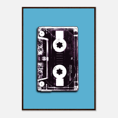 Retro kassett | 80‑talls vintage musikk veggkunst | Premium plakat | Treramme - DanielfotoMørk trerammeA1 (59.4 x 84.1 cm)