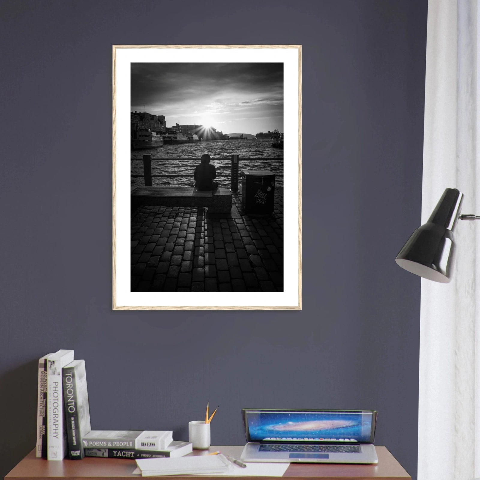 Solnedgang ved Fisketorget i Bergen | Premium plakat | Treramme - DanielfotoUten ramme21x29.7 cm / 8x12"