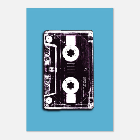 Retro kassett | 80‑talls vintage musikk veggkunst | Premium plakat | Treramme - DanielfotoUten rammeA1 (59.4 x 84.1 cm)