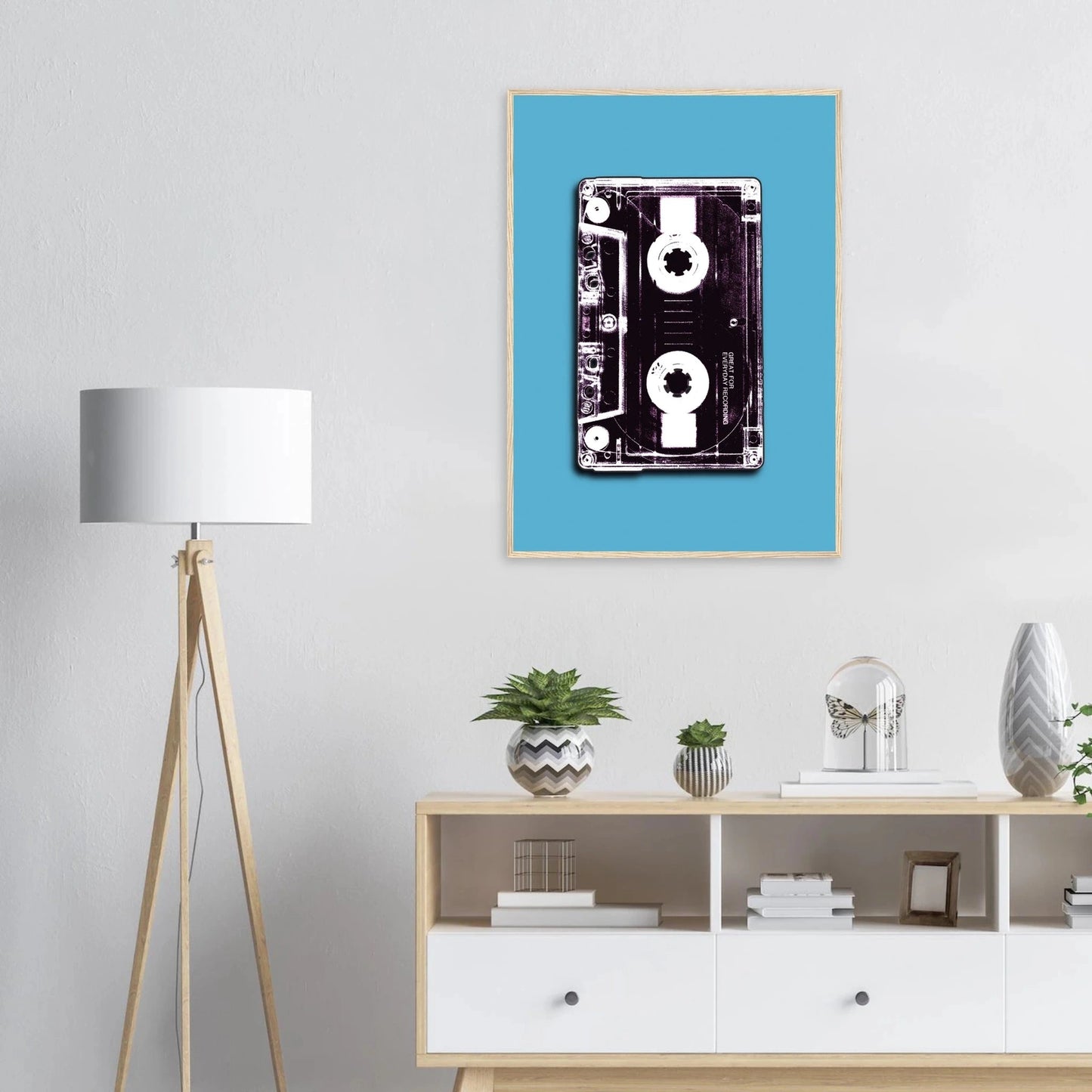 Retro kassett | 80‑talls vintage musikk veggkunst | Premium plakat | Treramme - DanielfotoUten rammeA1 (59.4 x 84.1 cm)