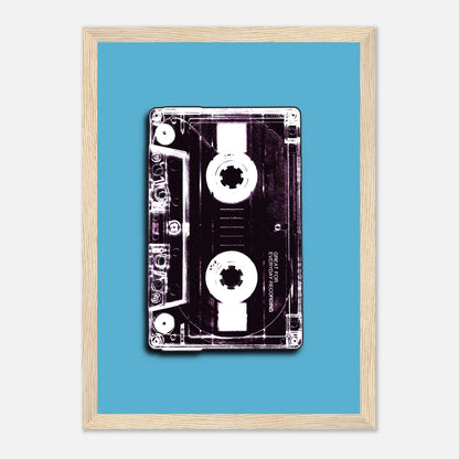 Retro kassett | 80‑talls vintage musikk veggkunst | Premium plakat | Treramme - DanielfotoTreramme21x29.7 cm / 8x12"