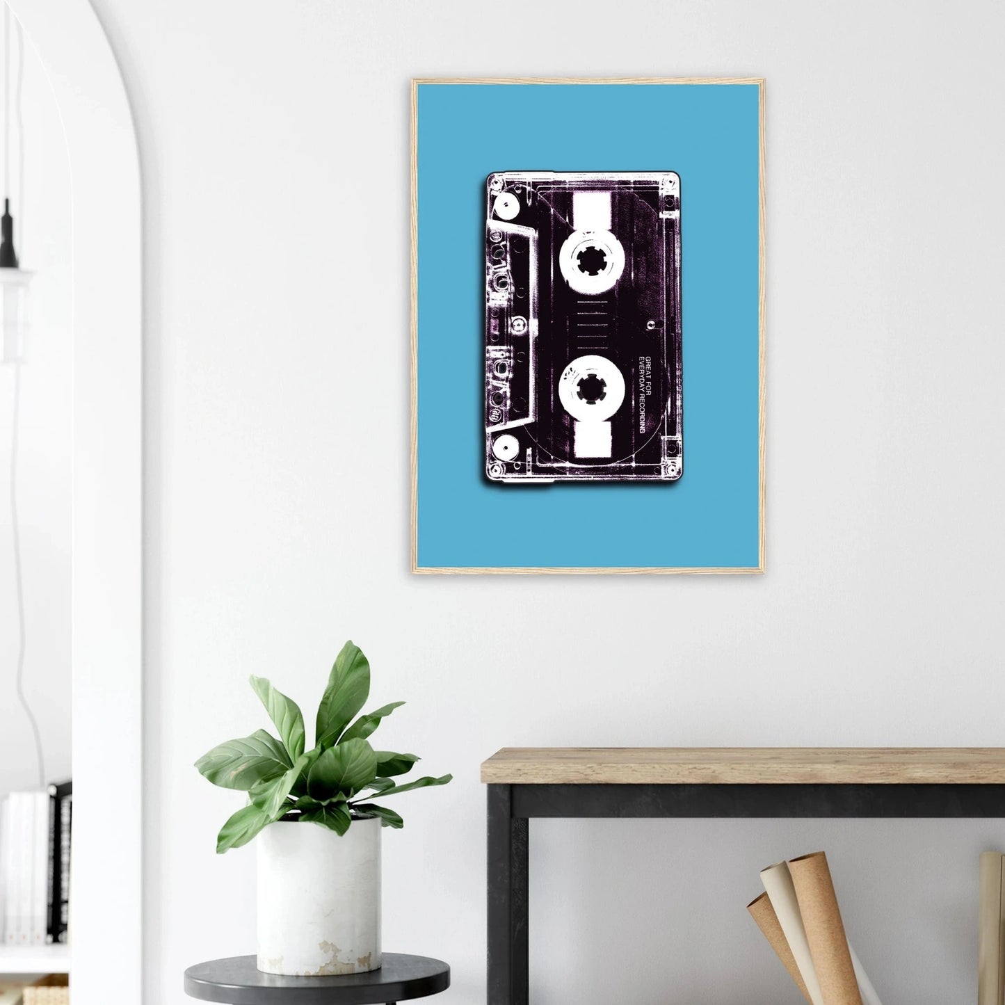 Retro kassett | 80‑talls vintage musikk veggkunst | Premium plakat | Treramme - DanielfotoUten rammeA1 (59.4 x 84.1 cm)