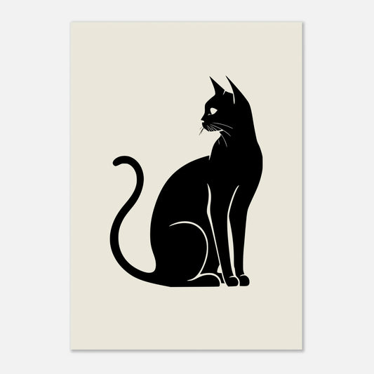 Svart katt silhuett | Premium plakat | Treramme - DanielfotoUten ramme21x29.7 cm / 8x12"