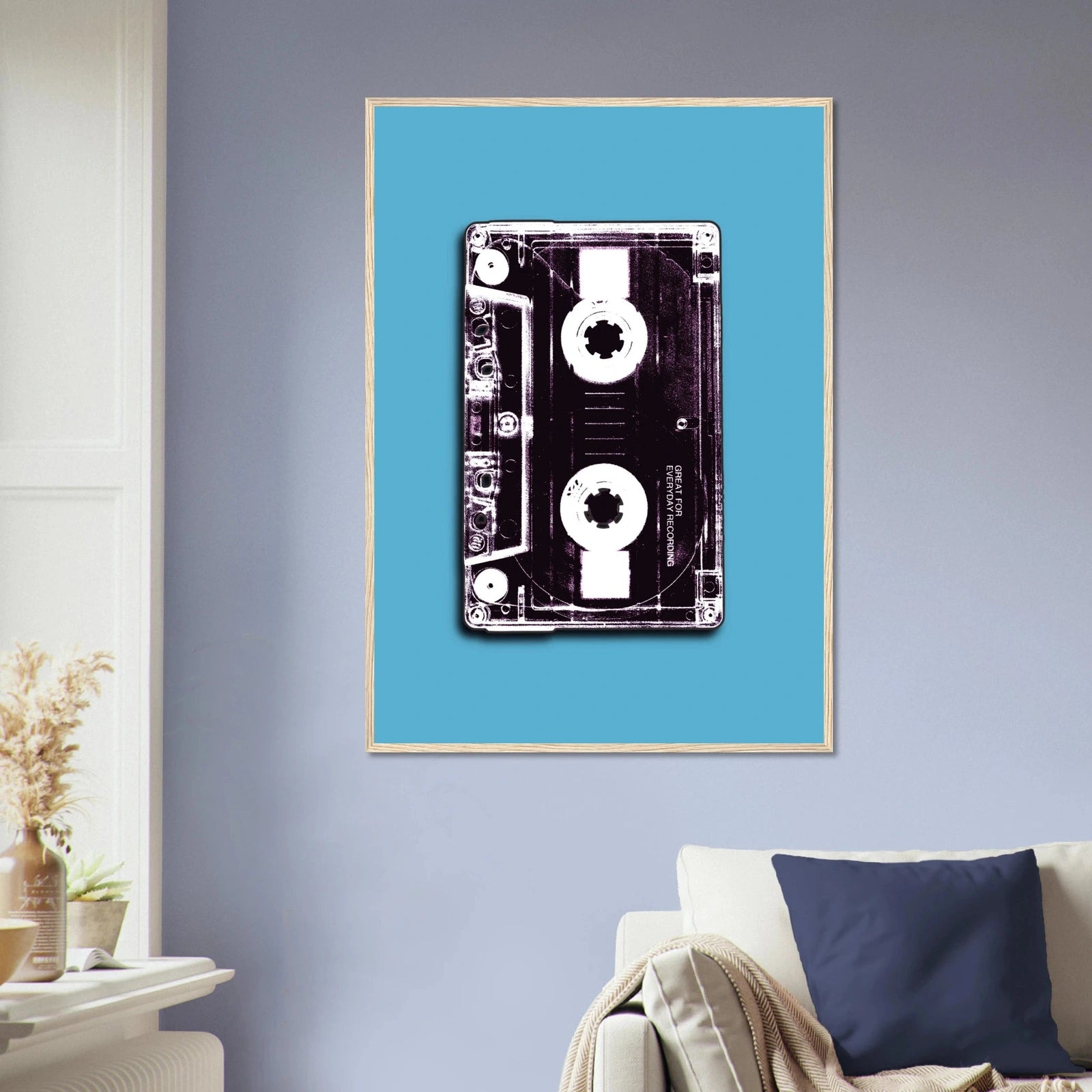 Retro kassett | 80‑talls vintage musikk veggkunst | Premium plakat | Treramme - DanielfotoUten rammeA1 (59.4 x 84.1 cm)
