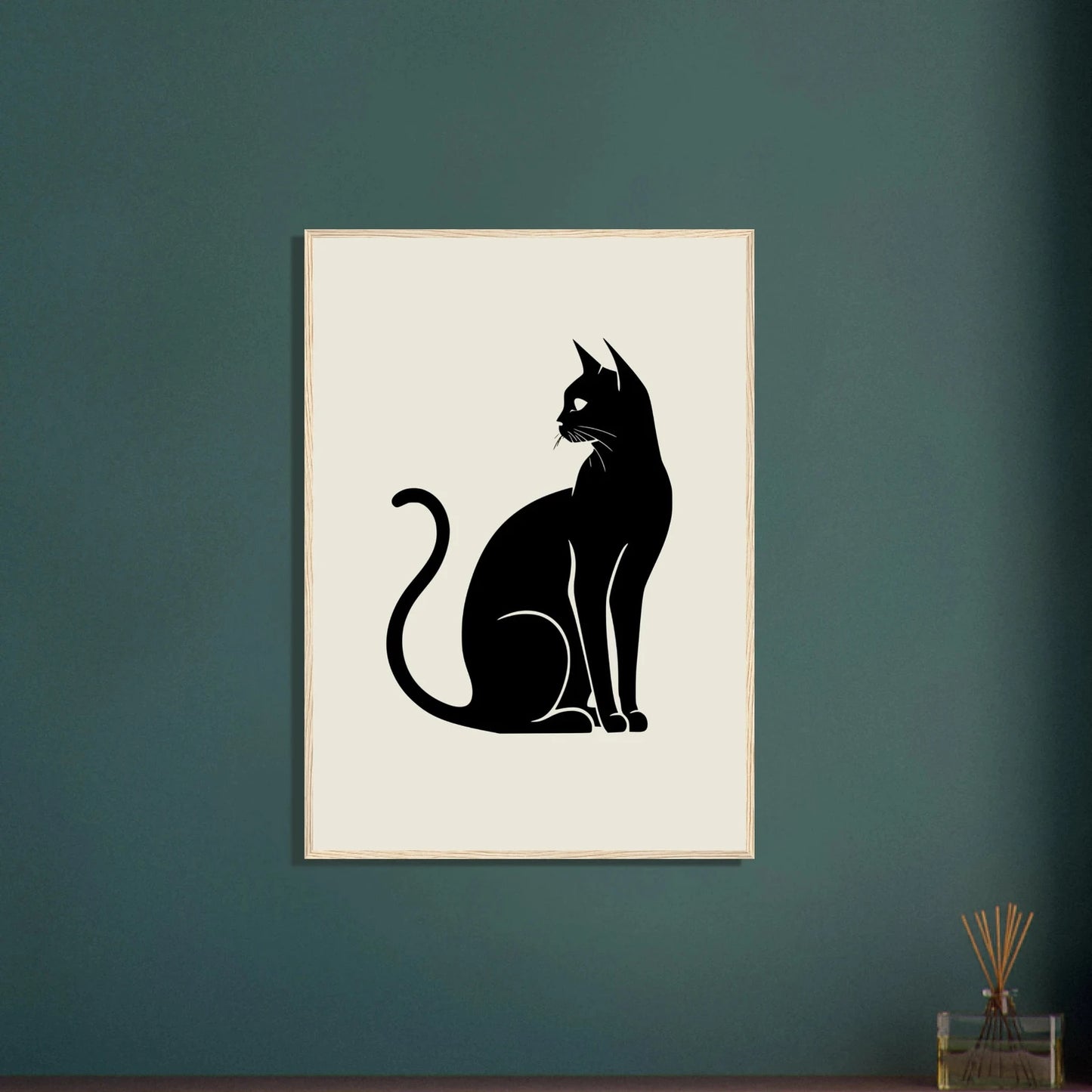 Svart katt silhuett | Premium plakat | Treramme - DanielfotoUten ramme21x29.7 cm / 8x12"