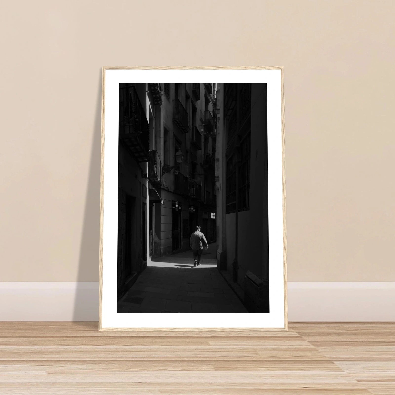 Barri Gòtic i Barcelona | Premium plakat | Treramme - DanielfotoA1 (59.4 x 84.1 cm)Premium plakat i matt papir - 