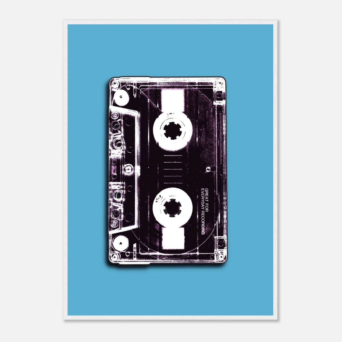 Retro kassett | 80‑talls vintage musikk veggkunst | Premium plakat | Treramme - DanielfotoHvit rammeA1 (59.4 x 84.1 cm)