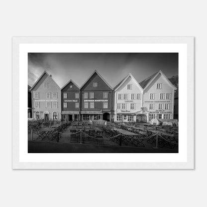 Bryggen i Bergen | Premium plakat | Treramme - Danielfoto21x29.7 cm / 8x12"Hvit ramme