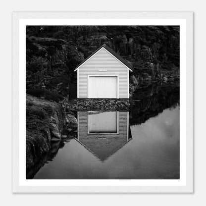 Naust på Øygarden | Premium plakat | Treramme - Danielfoto40x40 cm / 16x16″Premium plakat i matt papir - 