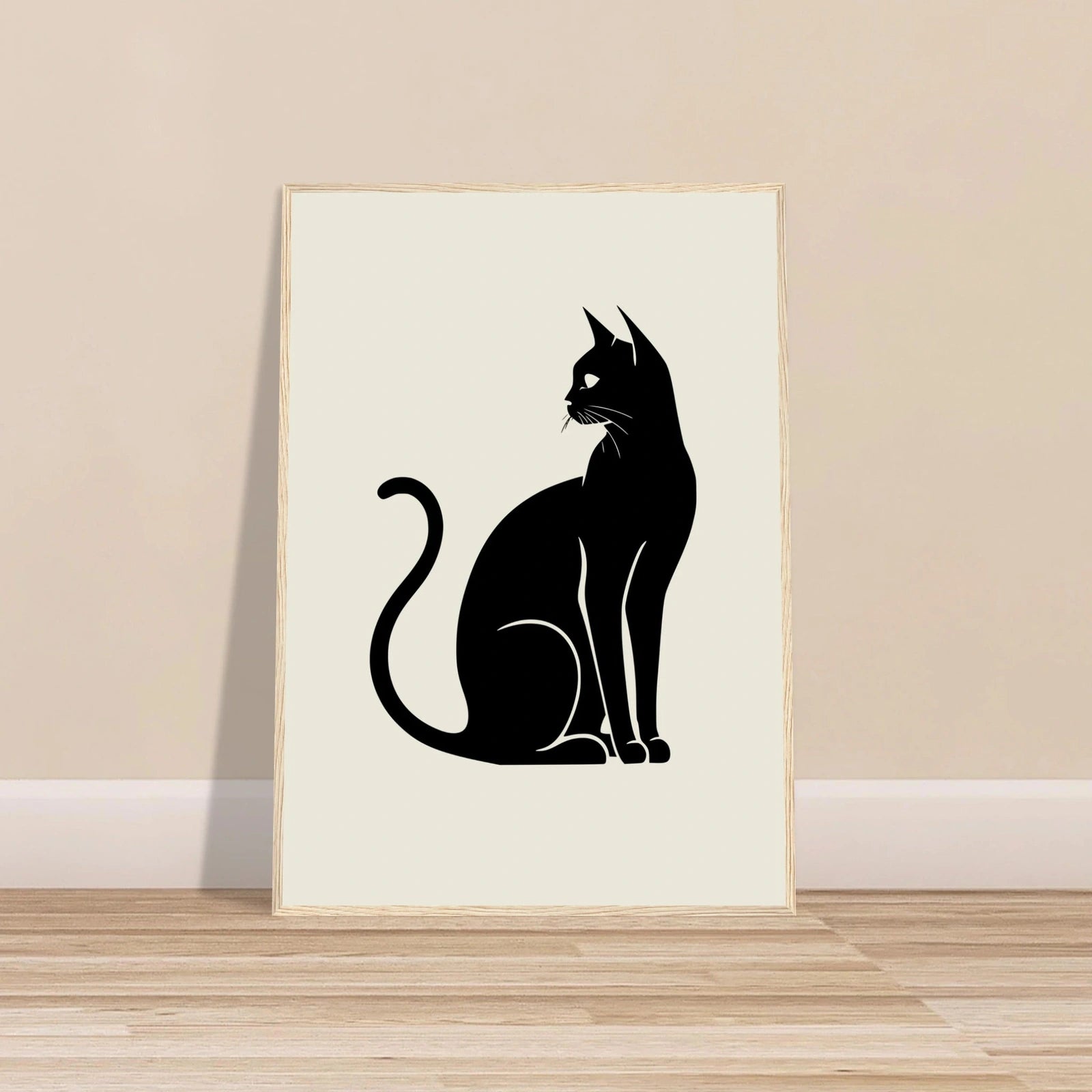 Svart katt silhuett | Premium plakat | Treramme - DanielfotoUten ramme21x29.7 cm / 8x12"