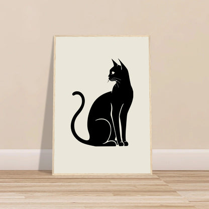 Svart katt silhuett | Premium plakat | Treramme - DanielfotoUten ramme21x29.7 cm / 8x12"